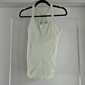 Lululemon Women's Ribbed Tank Top - Light Green Size 8